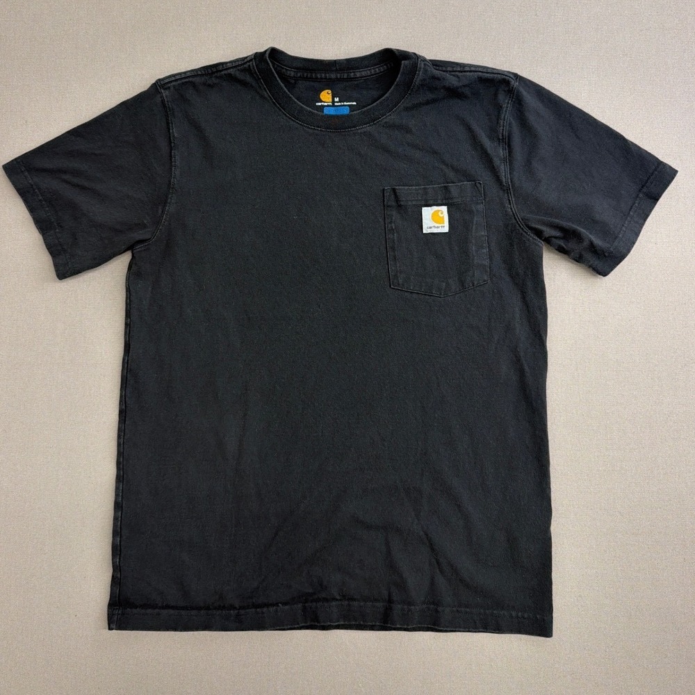 Carhartt Mens K87 Relaxed Fit Pocket T-Shirt Faded Black Medium Short Sleeve Tee